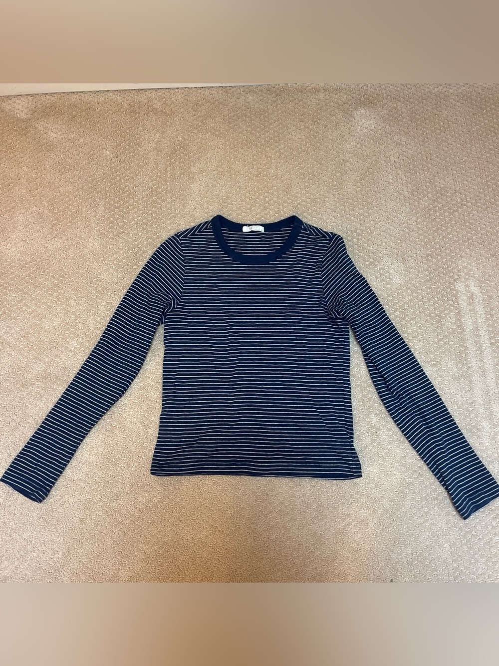 Tilly's stripped blue and white shirt